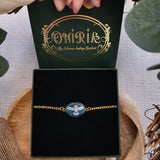 Bracelet Chouette Hedwig sur fond de nuit étoilée